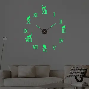 Creativo Acrilico 3D senza cornice orologio da parete adesivi fai da te decorazione da parete orologio per ufficio casa soggiorno arredamento