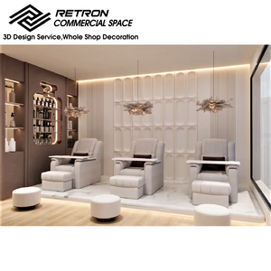 Diseño Moderno de Estación de Manicura |   Juego de Mesa y Espejo para Manicura Personalizado |   Solución Integral de Muebles y Decoración para Salón de Uñas - Product Image 1