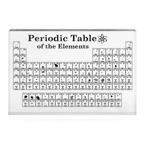 Periodic Table With Real Elements Inside Acrylic Periodic Table Display with Elements Chemistry Chart for Classroom Science