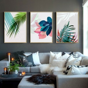Nhà Máy Bán Buôn Giá Cuộc Sống Đơn Giản Tranh Trừu Tượng Thực Vật Lá Nghệ Thuật In Ấn Bộ <span class=keywords><strong>3</strong></span> Không Thấm Nước Canvas Poster In Không Có Khung - Product Image 2
