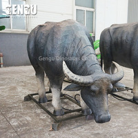 Sculpture de gorille animatronique réaliste sur mesure de grande taille, statue d'animal géante pour parc à thème, zoo, exposition en extérieur, OEM