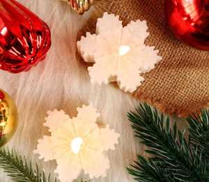 Santa Reindeer Snowflake Christmas <b>Candles</b> | Luxurious Handmade 3D Shaped Natural Soy Wax <b>Gift</b> <b>Set</b> Diwali Ramadan Themes - Product Image 1