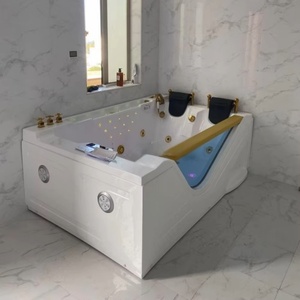 Baignoire de <span class=keywords><strong>massage</strong></span> de luxe pour hôtel, 2 personnes, en acrylique, avec ceinture de <span class=keywords><strong>massage</strong></span> hydraulique indépendante, automatique - Product Image 3