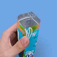 Sachet refermable personnalisé imprimé pour l'emballage du thé, pochette refermable avec design coloré