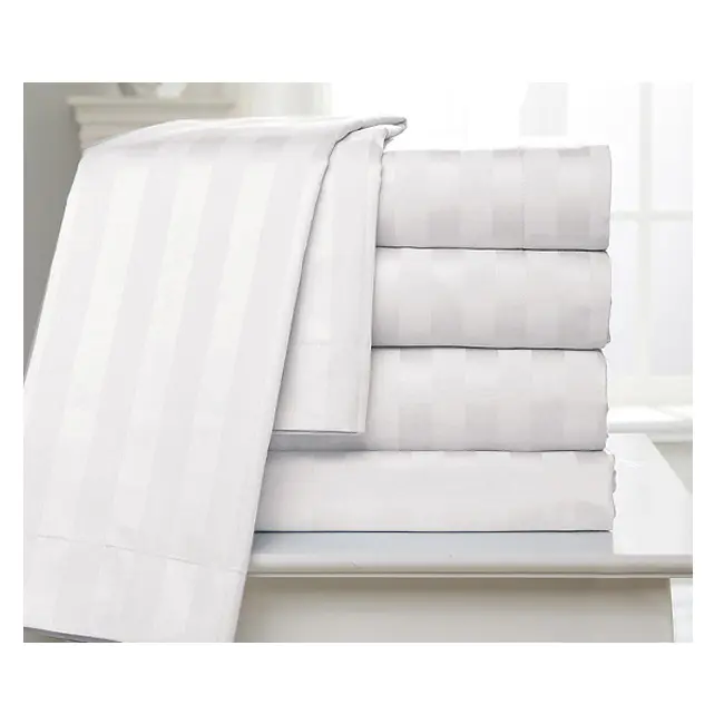 Drap de lit en coton blanc, 300, 200tc 300tc, 100% coton égyptien, pour hôtel 5 étoiles