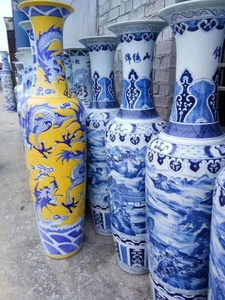 Vases décoratifs en céramique <span class=keywords><strong>de</strong></span> sol <span class=keywords><strong>de</strong></span> grande taille peints à la main en Chine, 2 mètres <span class=keywords><strong>de</strong></span> <span class=keywords><strong>haut</strong></span> - Product Image 6