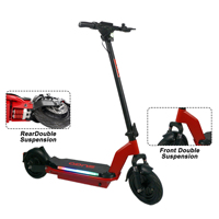 Scooter électrique tout-terrain à deux roues, étanche, avec batterie au lithium, moteur 500W et siège