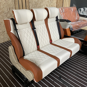 Sedili Posteriori Pieghevoli a 2 Sezioni per Furgone, Design di Lusso in Pelle Microfibra, Impermeabili per Modifiche Camper - Product Image 1