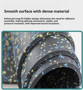 Tapis de sécurité haute densité en EPDM pour salle de sport, poids libres, insonorisation, <span class=keywords><strong>sous</strong></span>-couche stratifiée, rouleaux de revêtement de sol en caoutchouc - Product Image 5