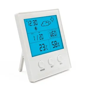 Indoor Room Lcd Electronic Temperature Humidity Meter Digital Thermometer Hygrometer Weather Station Alarm Clock 904