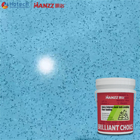 MANZZ Revêtement de sol en résine décorative à effet marbre, auto-nivelant, à base d'eau, avec sable coloré