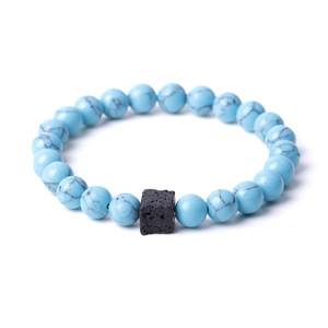 Da uomo alla moda giallo occhio di tigre pietra per bracciale naturale a forma di croce vulcanica Charm gioielli con proprietà di miglioramento energetico - Product Image 4