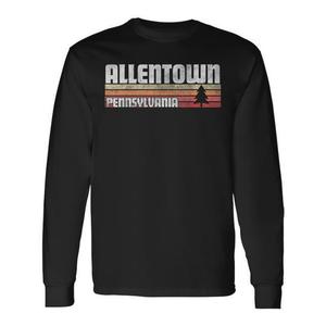 T-shirt a maniche lunghe Allentown Pennsylvania, design retrò vintage anni '70 e '80 - Product Image 1