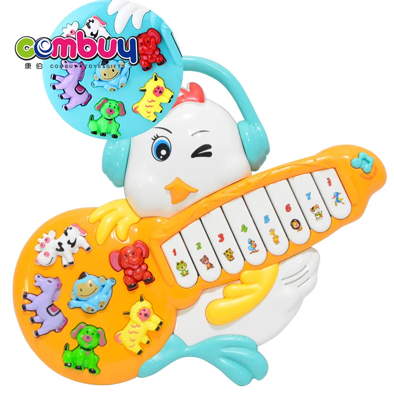 가장 인기있는 아기 놀이 만화 동물 기타 ketboard 게임 치킨 세트 아기 뮤지컬 장난감