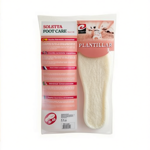 Plantillas Women's Lambswool Insoles 35-40 Size PU Flower Pattern Foot Care - Product Image 2