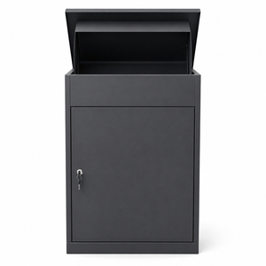 Cassetta Postale Robusta in Ferro Nero Resistente al Vento con Supporto Idraulico per <span class=keywords><strong>Pacchi</strong></span> e Corrispondenza, per Uso Esterno Domestico - Product Image 5
