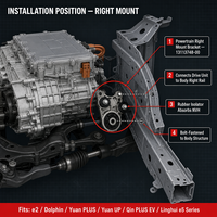 Support de montage droit du groupe motopropulseur de remplacement neuf pour BYD Dolphin Yuan PLUS Qin PLUS EV E2 OE 13113748-00