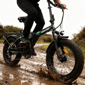 Vélo électrique <span class=keywords><strong>pliable</strong></span> urbain à gros pneus de <span class=keywords><strong>20</strong></span> pouces, double batterie, longue autonomie, <span class=keywords><strong>prix</strong></span> bas, grande batterie, vélo de montagne électrique pour adultes - Product Image 5