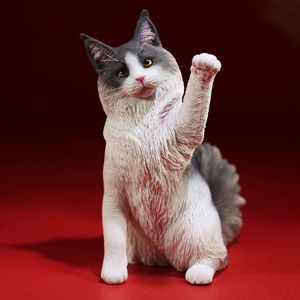 Statue de chat personnalisée, sculpture, décoration d'intérieur, ornement, figurine de chaton calico, figurine de chaton, figurine de chat en résine de simulation, objet de collection - Product Image 4