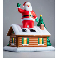 Nouveau design de Père Noël gonflable en PVC avec garantie d'un an pour la publicité événementielle et la décoration de festivals
