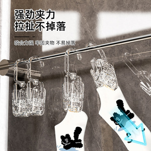 Multi Functional Rotating Clothes <b>Clips</b> <b>Hook</b> Type Drying <b>Clips</b> Clothing Organizer Rectangle Shape 300pcs Carton - Product Image 4