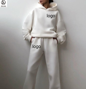 Unisex personalizzabile abbigliamento sportivo caldo tinta unita <span class=keywords><strong>felpa</strong></span> <span class=keywords><strong>in</strong></span> pile da <span class=keywords><strong>donna</strong></span> sport Yoga pantaloni con cappuccio due pezzi abito - Product Image 5