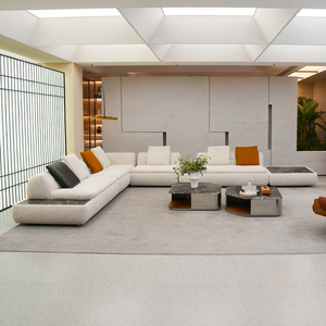 Canapé Moderne Minimaliste pour Grand Salon, Style Italien Super Moon Villa, en Velours et Tissu Haut de Gamme - Product Image 2