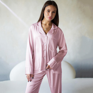 Deep Love House Clothes for Women Shirt pigiama pantaloni di seta indumenti <span class=keywords><strong>da</strong></span> notte <span class=keywords><strong>da</strong></span> donna Loungewear Satin Premium - Product Image 2