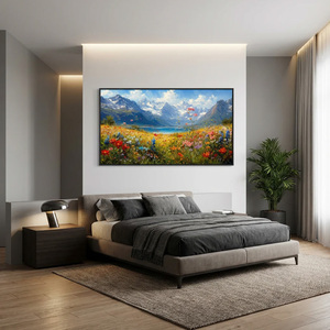 Cuadro de Arte Minimalista en Lienzo con Textura 3D Pintado a Mano por Bloom Meadow, Ideal para Decoración de Sala de Estar - Product Image 5