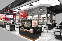 09-TJiS013 Présentoir K-beauty pour cosmétiques et parfums avec éclairage LED et logo personnalisé pour l'aménagement intérieur des magasins de détail