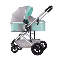 Poussette bébé convertible à deux sens, cadre en alliage d'aluminium, design pliable - Idéale pour les sorties des enfants