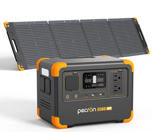 สถานีไฟฟ้าพกพา PECRON E500LFP+PV100 และชุดชาร์จพลังงานแสงอาทิตย์  เครื่องกำเนิดไฟฟ้าพลังงานแสงอาทิตย์สำหรับใช้งานกลางแจ้ง/ในบ้าน - Product Image 1