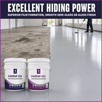 Revêtement de sol en résine époxy sans solvant Kastar 521 de qualité supérieure, 2K semi-brillant pour surfaces en béton