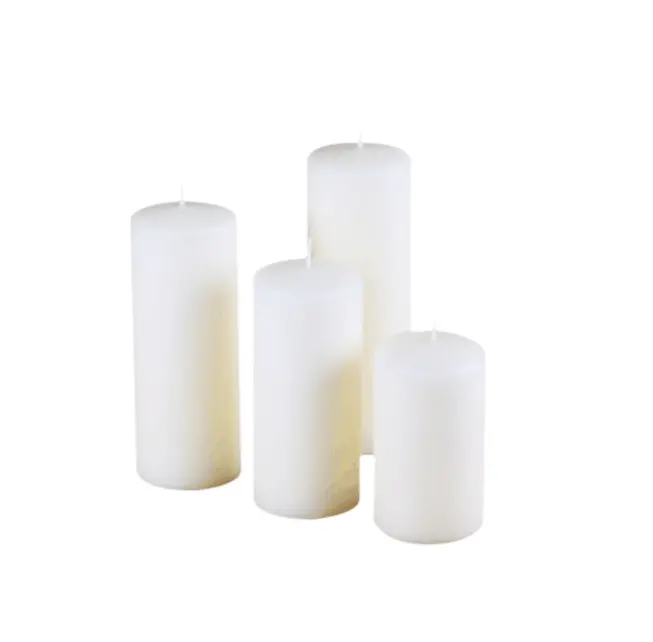 Rifornimento della fabbrica Bianco Unscented Senza Fumo Pilastro Decorazione Candele