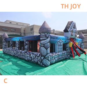 Navire aérien gratuit à porte, labyrinthe gonflable <span class=keywords><strong>de</strong></span> <span class=keywords><strong>terreur</strong></span> personnalisé, labyrinthe drôle <span class=keywords><strong>de</strong></span> zombie Halloween gonflable Huanted House Ecape Room - Product Image 4