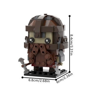 Funbuild MOC-99545 Gimli ชุดของเล่นของเล่นตัวต่อรูปฮีโร่ขนาดเล็กสำหรับเด็ก - Product Image 2