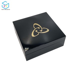 Tùy Chỉnh Sang Trọng Caviar Quà Tặng Bao Bì Hộp Gỗ Bóng Với Matel Logo - Product Image 4