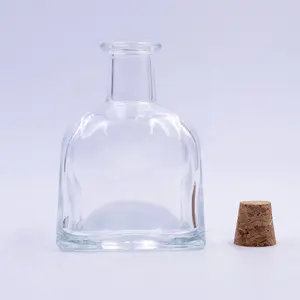 雅致瓶香薰芦苇扩散器香水玻璃瓶250毫升透明圆筒好看香水罐容器