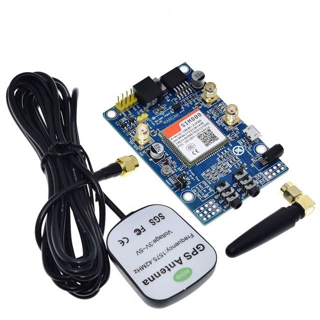 MLK SIM808 Module GSM GPRS GPS Development Board IPX  with GPS Antenna Raspberry Pi Support 2G 3G 4G SIM Card