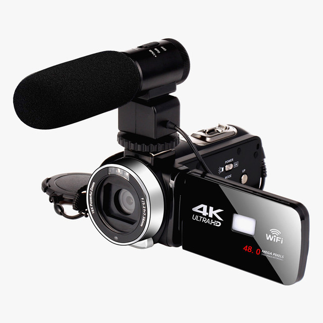 Winait Super 4k Wifi Digital Video Camera with 3.0'' IPS Display Max 48 Mage Pixels Digital Camcorder