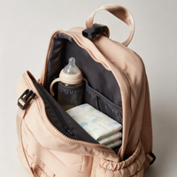 Sac de voyage multifonctionnel pour la maternité, imperméable, grande capacité, sac à langer portable en nylon avec fermeture éclair