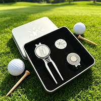 Coffret Cadeau de Golf de Luxe Direct Usine : Marqueur de Balle, Outil de Réparation de Divots, Jeton de Poker de Golf