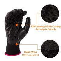 Guantes recubiertos de trabajo antideslizantes para construcción personalizada, revestimiento de nitrilo para jardín, guantes resistentes al desgaste de seguridad para jardín, equipo de protección