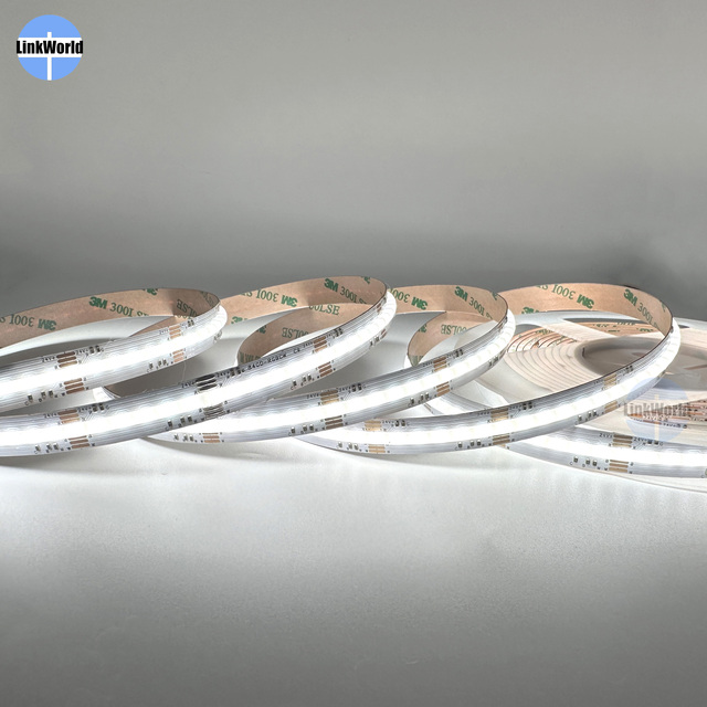 Manufacturer RGB RGBWC RGBCCT COB LED Strip Light High Lumen 12mm 840Leds Multicolor COB LED Strip for Commercial Decoration