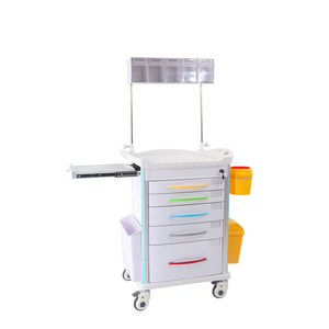 750*480*930mm Hospital Furniture Multi-function ABS Plastic Medical Cart Medicine Drug Emergency Treatment <strong>Trolley</strong> - Product Image 1