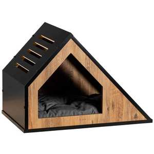 คอกสุนัขไม้เนื้อแข็งขนาดใหญ่บ้านสัตว์เลี้ยงไม้หรูหราพร้อมเฟอร์นิเจอร์พลาสติกบรรจุภัณฑ์ในกล่อง - Product Image 6