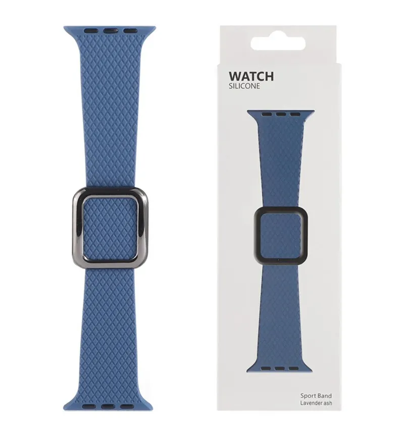 with retail package design silicone strap Buckle Magnetic clasp silicon watch band for iwatch series 8 ultra