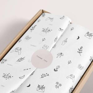 Bulk Custom ized Printed Company Logo Dekorative gemusterte Kleidung T-Shirt Wrapping Seidenpapier