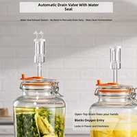 Bocal cylindrique en PVC épaissi de 1 gallon (4000 ml) pour stockage domestique, qualité alimentaire, multifonctionnel, pour fermentation