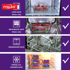 กล่องเตรียมอาหารแก้วอเนกประสงค์คุณภาพสูงขายดี - Product Image 5